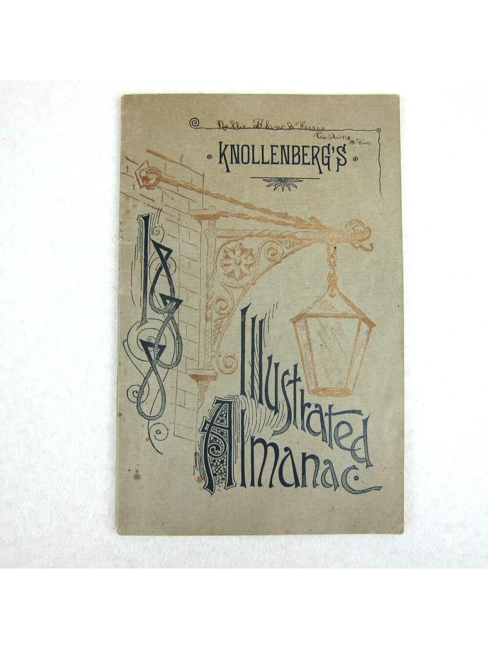1888 George H Knollenbergs Illustrated Almanac Richmond Indiana Advertising RARE